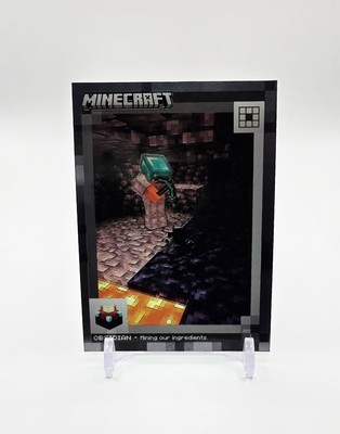2024 Panini Minecraft Obsidian Crafting Chronicles Stone Optichrome No. 158