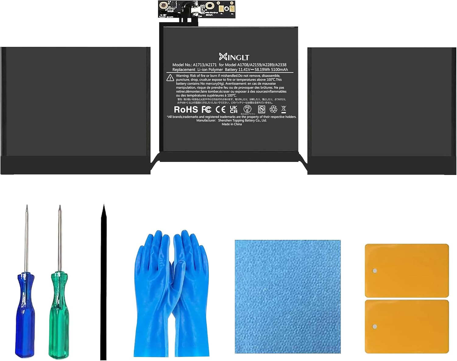 A1713 A1708 Batteria Sostitutiva Laptop per 13 Pollici A2171 A2159 Batteria Macb