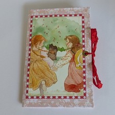 Handmade Junk Journal Soft Cover Fabric Children's Memory Book 9" x 6" Scrapbook
