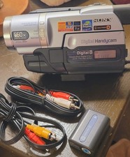 Sony Handycam DCR-TRV140 Digital 8 Camcorder Camera w/ Accessories TESTED Works