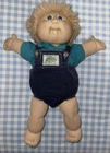 Vtg 1982 Cabbage Patch Kids HM2 Blonde Fuzzy Doll Boy Coleco Hong Kong Overalls