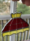 Tiffany Style Vintage Stained Glass Lamp Shade Window Suncatcher Ornament 4"