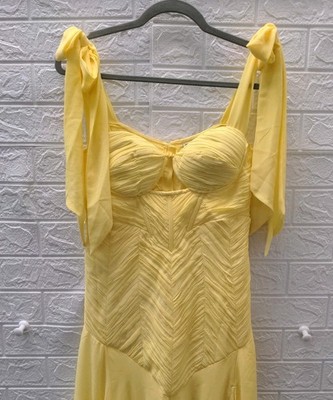 asos yellow cut out dress ASOS EDITION satin batwing maxi dress with cut out detail in lemon