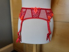 Delicate, Sexy Freya Suspender belt - size M. Red