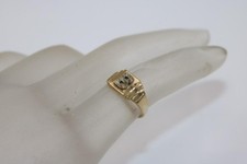 10K Yellow Gold Letter B Initial Baby Ring Size 0.5