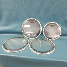 Set of 4 EVANS EC2 Level 360 Clear Drumheads 10 12 13 14" Gently Used