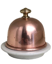 Copper Butter Dish Porcelaine Apilco
