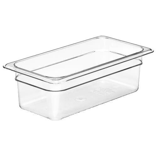 Cambro Camwear Flip Lid | 1/6 Size Clear Container Cover | Spoon Notch Food Pan Lid | Commercial Kitchen