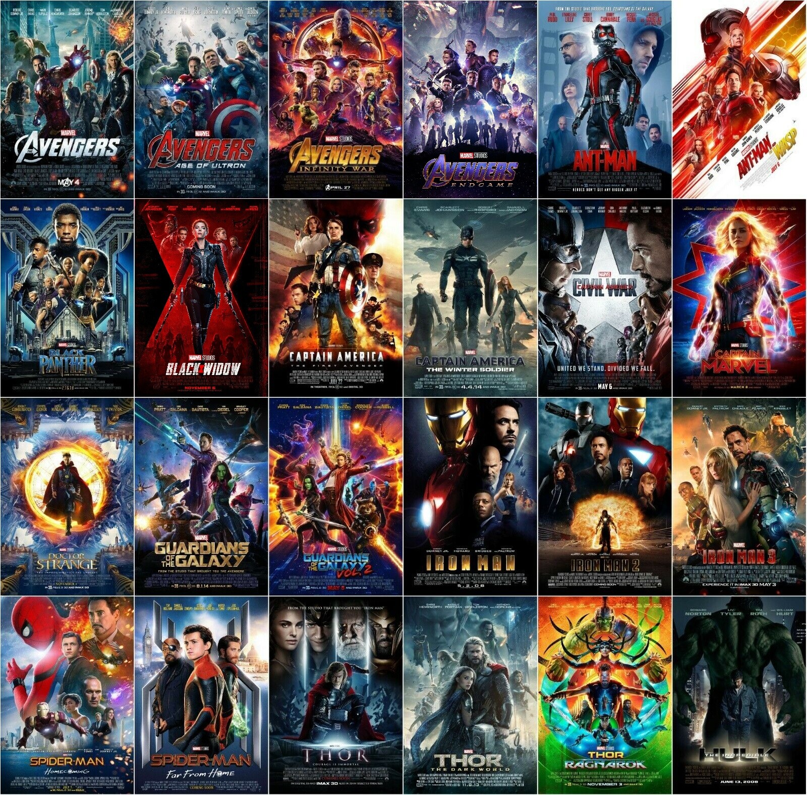 Marvel MCU Avengers Movie Poster Collection - Set of 31 - Bundle Lot
