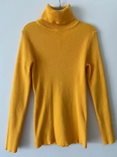 Nine Bull Women's Stretch Turtleneck Pullover Knit Sweater Stripe, size S