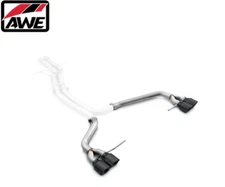 AWE Track Axle-Back Exhaust w/ 4” Black Tips For 15-18 Porsche Macan S/GTS/Turbo