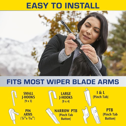 Rain-X 5079274-2 Latitude 2-In-1 Water Repellent Wiper Blade, 16" Single Pack - Picture 3 of 9