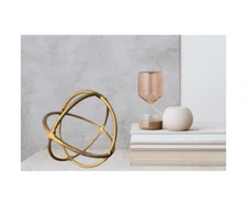 Metal Sphere Decorative Ball Circle Table Decor Centerpiece Orb 10" diameter