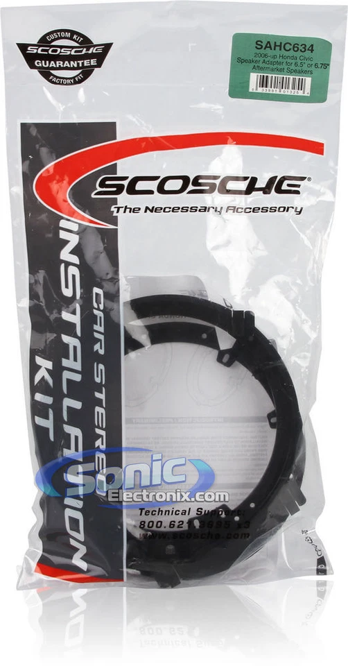 ¡NUEVO! Adaptador de altavoz de puerta Scosche SAHC634 6,5" para Honda Civic 2006-up Foto 3 de 3