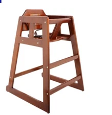 G.E.T HC-100-MOD-W2-P Walnut Hardwood High Chair WALNUT 2094E
