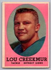 1958 TOPPS #81 LOU CREEKMUR LIONS