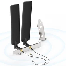 Tri-Band WiFi Antenna 2.4GHz 5GHz 6E MHF4 Cable with PCI  Slot Bracket