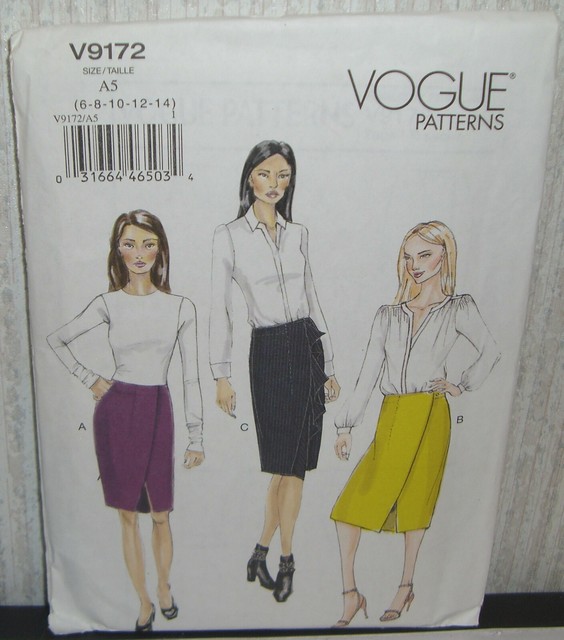 vogue wrap around skirt patterns