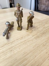 Vintage Lead Figures Army Men Lot Of 3