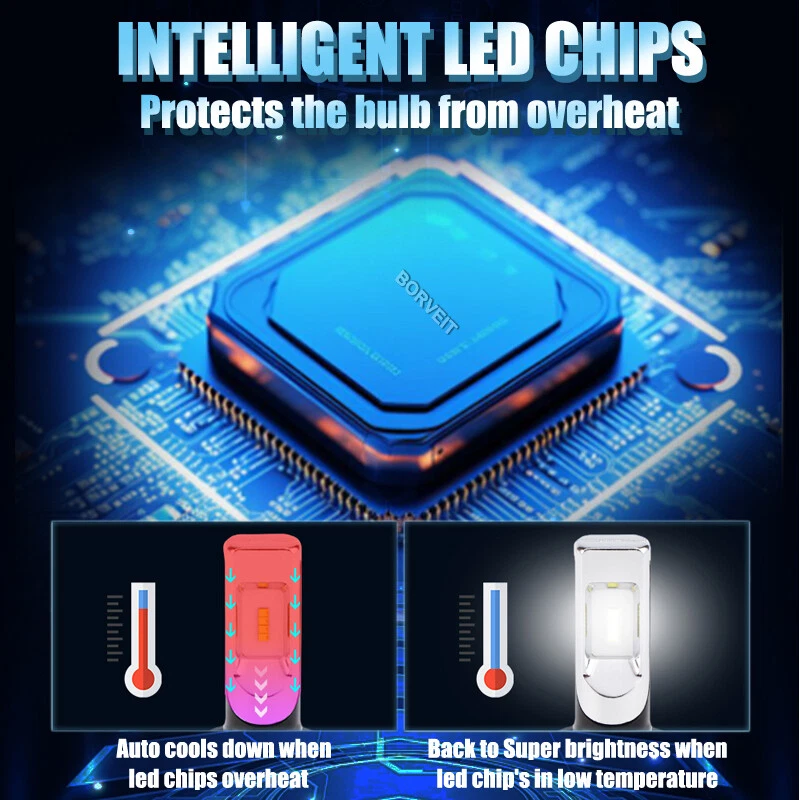 2x 35W Ice blue LED Headlight For Arctic Cat F5 F6 F7 Firecat 500 600 600R 700 Foto 4 de 4