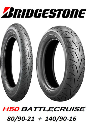 BRIDGESTONE H50 BATTLECRUISE 80/90-21 & 140/90-16 TIRE SET