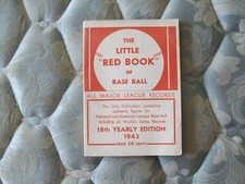 1943 THE LITTLE RED BOOK OF BASEBALL BASE BALL Media Guide Yearbook Program AD