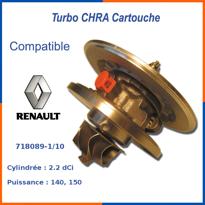 Turbocompresseur CHRA Renault 718089-0002 noyau de remplacement pour moteur diesel
