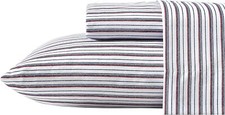 Nautica - Full Sheet Set, Deep Pocket Twin/Twin XL, Aevery Stripe Navy/Red