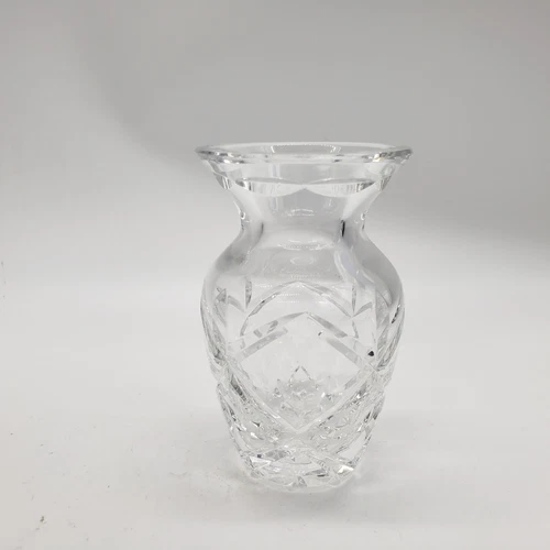 Vintage 1995 Waterford Society Crystal small bud vase 4 inches tall