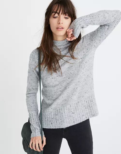 Donegal Madewell Jumper Madewell Gray Donegal Mercer Turtleneck