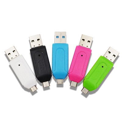 2-in-1 Card Reader USB Memory Card Reader USB OTG To USB Adapter / Card Reader R