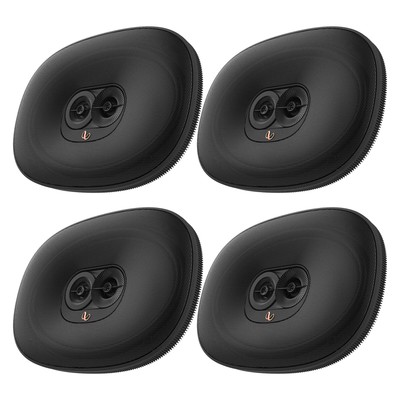 Infinity 6x9'' 180 Watt Max 3-Way Multi-Element Black Car Audio Speakers (Qty 4)