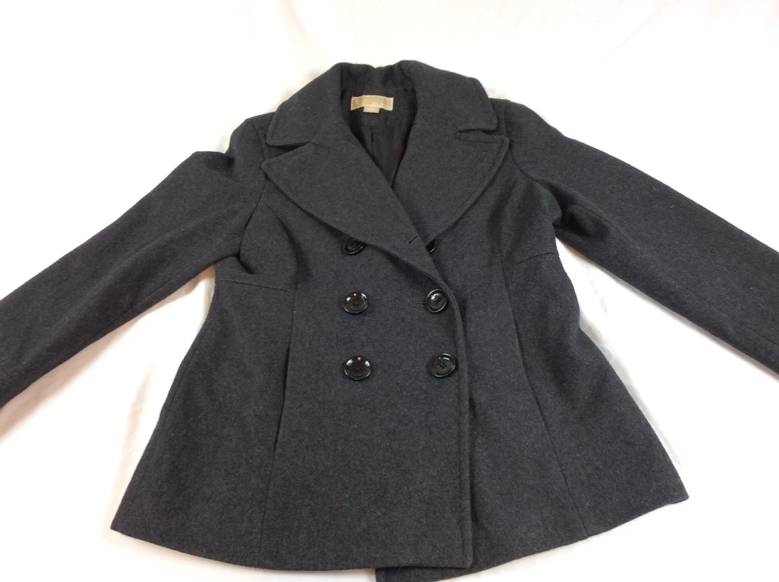 Cappotto Michael Kors donna taglia media grigio scuro misto lana foderato pea us intime ottimeioni