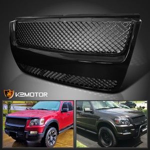 Details About Fit 07 10 Ford Explorer Sport Trac Front Mesh Hood Grill Grille Black