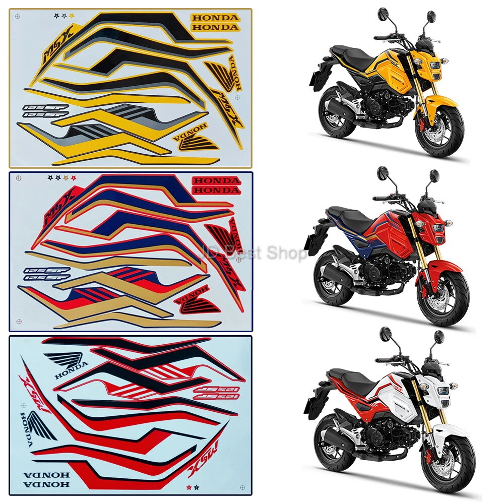 Sticker Decal Graphics Kit Set For Honda GROM125 MSX125 2020 Yellow Red White LR - Picture 1 of 10