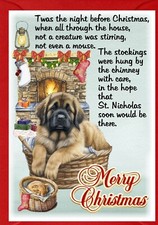 Leonberger Dog A6 (4" x 6") Christmas Card - Blank inside - by Starprint