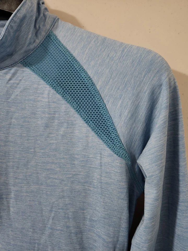 Pullover LIJA Top Mujer M Azul 1/4 Cremallera Rendimiento Activo Elastizado Golf Tenis Foto 4 de 4