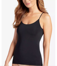 Jockey BLACK Luxe Camisole Cami Microfiber Stretch Small S Stretchy Silky NWT