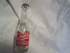 1967 QUALITY'S FINE BEVERAGES CHERRY SODA BOTTLE 7 fl oz, stevens point,wi,Pop