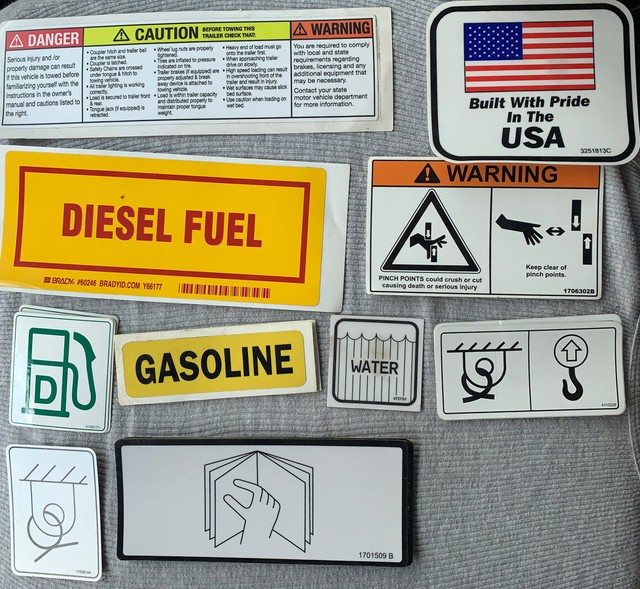Heavy Equipment Safety Decal Lot 24 Decals Total eBay