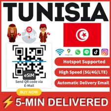 [eSIM] Tunisia eSIM Data Travel trip e sim card eSIM Data Roaming Túnez eSIM 🛜A