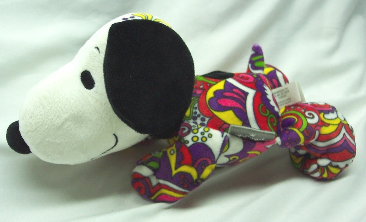Hallmark Peanuts SNOOPY DOG W/ COLORFUL 70s STYLE PRINT 10