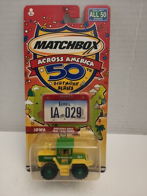 MATCHBOX ACROSS AMERICA 50TH BIRTHDAY WITH LOGO #29 IOWA MERCEDES-BENZ TRAC 1600
