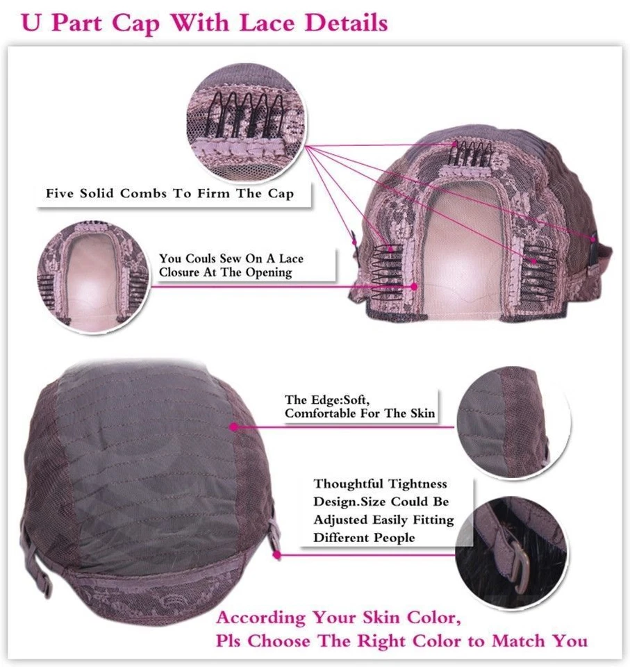 Парики с глубокими вьющимися человеческими волосами U Part для черных женщин натуральные человеческие волосы парики U Part - Изображение 4 из 4
