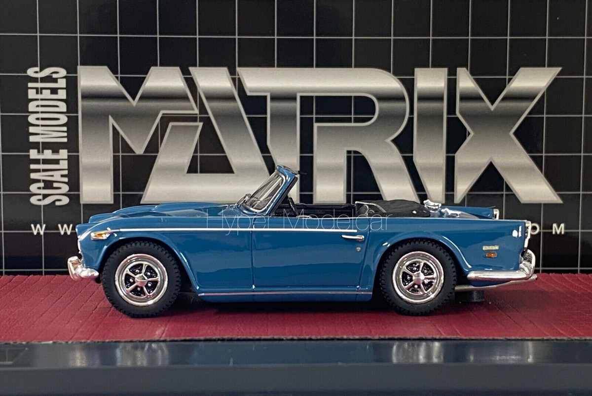 TRIUMPH TR5 PI 1967 1968 VALENCIA BLUE MATRIX MX41902-042 1:43 BLEU RHD BLAU