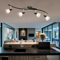 Decken Lampe Ess Zimmer Leuchte Gold Antik Spot Schwenkbar Beleuchtung Schwarz