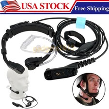 Throat PTT Mic Earpiece Headset for Motorola APX2000 APX4000 APX6000 APX6000XE
