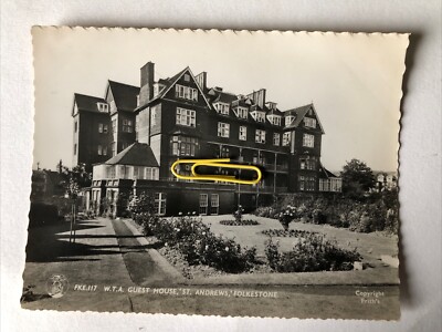 W.T.A Guest House St Andrews Folkestone Kent Gartenansicht RPPC unbespielt Friths