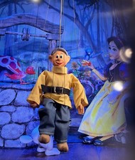 Handmade Vintage Dopey 7 Dwarves puppet From Snow White Marionette Disney Czech