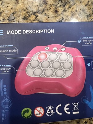 Quick Push Game Handheld fidget  Ages 3+ NEW color Pink LightUp uses batteries